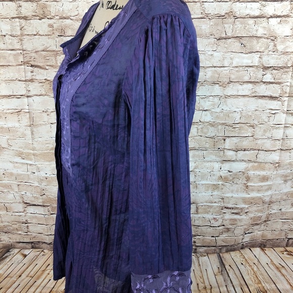 Coldwater Creek Purple Shirt - Picture 4 of 5